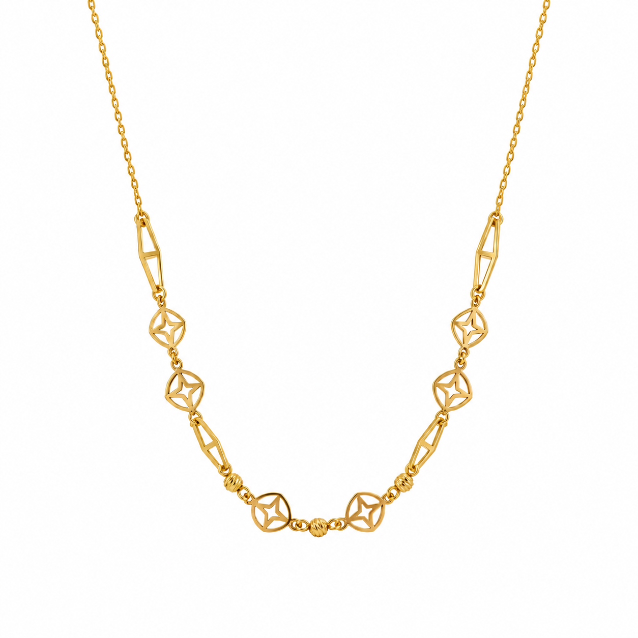 Delicate Geometric Gold Necklace گردنبند زنانه ستاره درخشان - تصویر 1